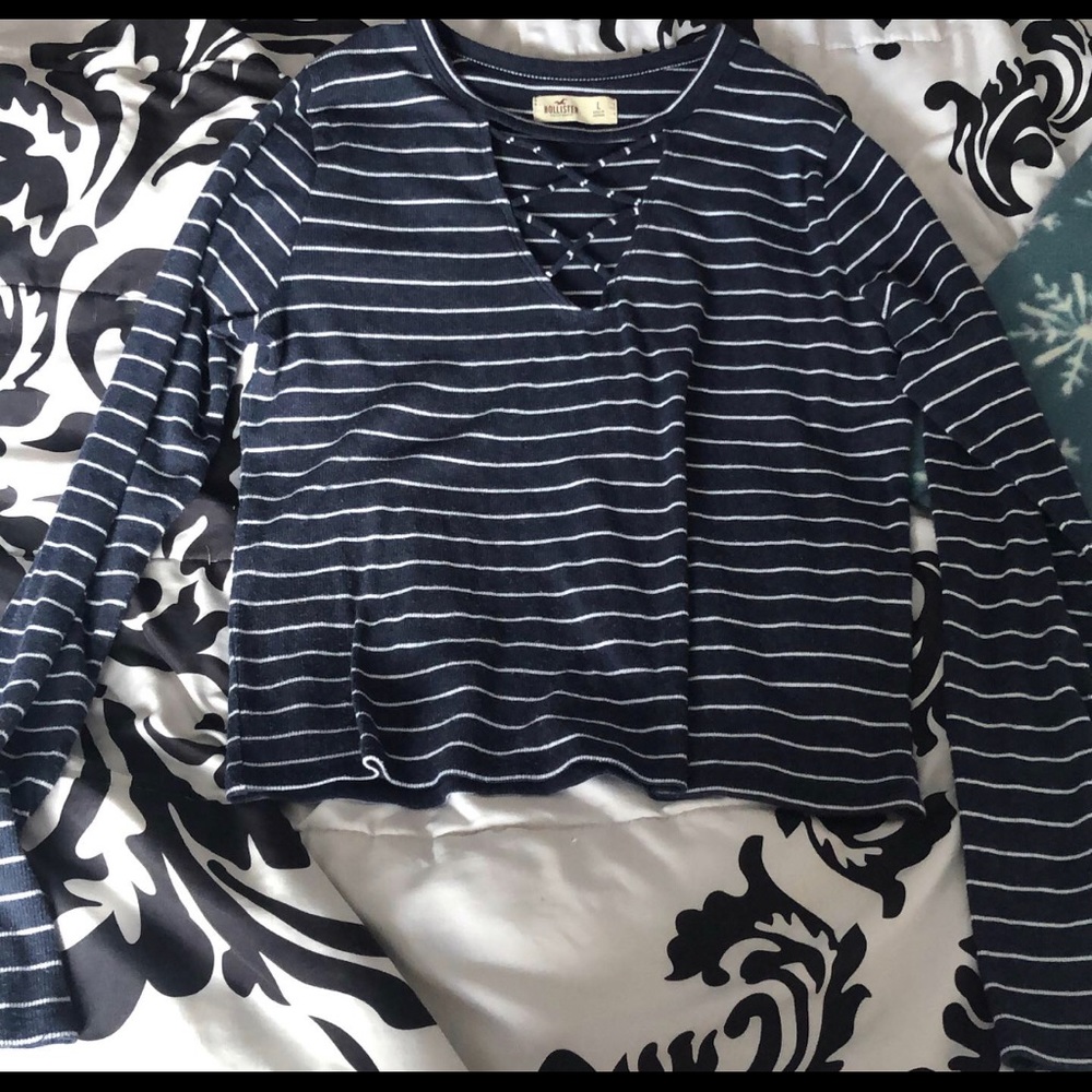 Blue Striped Long Sleeve Shirt